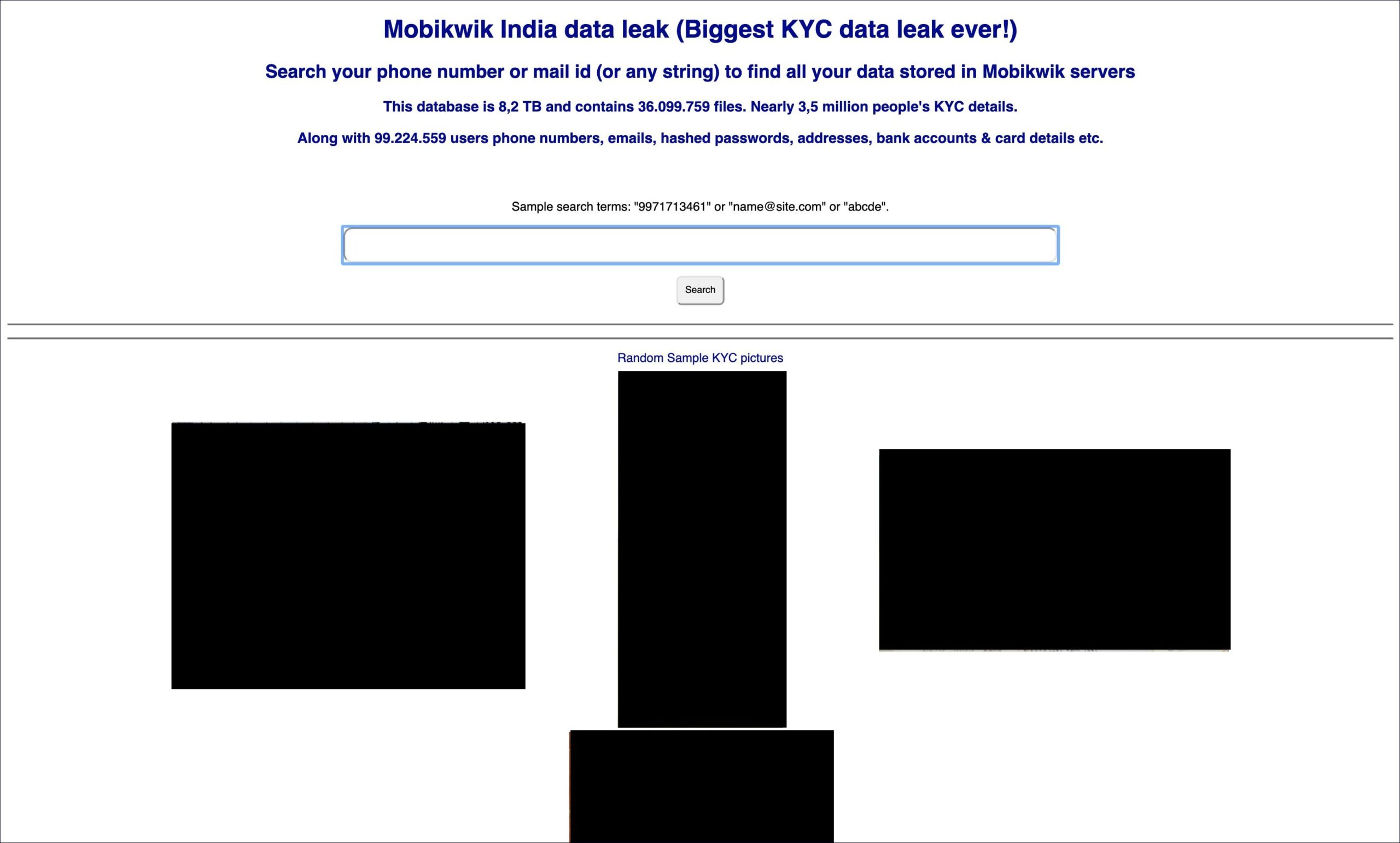 MobiKwik data breach, Elliot Anderson tweet